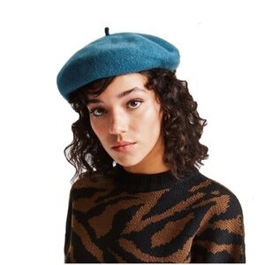 Braxton Teal Wool Beret Size 7 ( 56cm ) Small